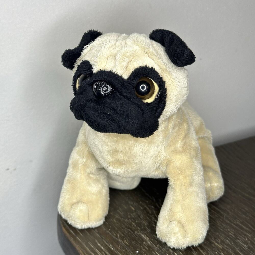 Ganz Webkinz Lil Kinz Pug Plush Dog Tan Black Stuffed Animal